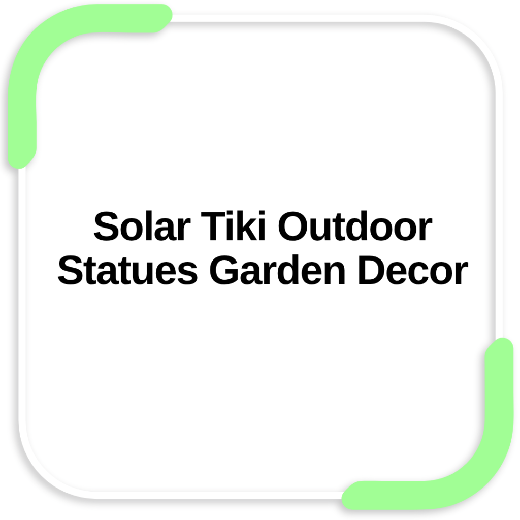 Solar Tiki Outdoor Statues Garden Decor