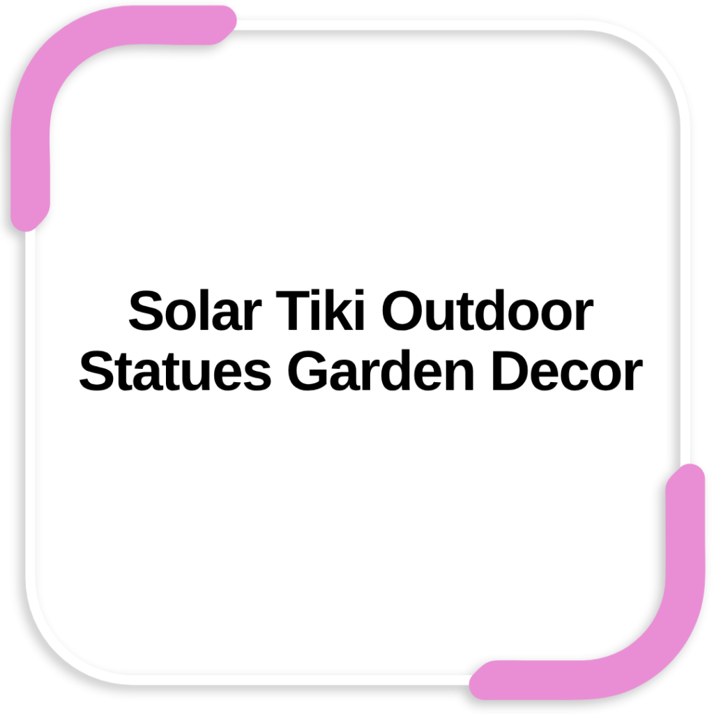 Solar Tiki Outdoor Statues Garden Decor