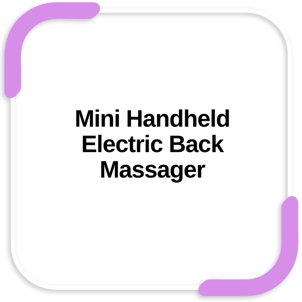 Mini Handheld Electric Back Massager