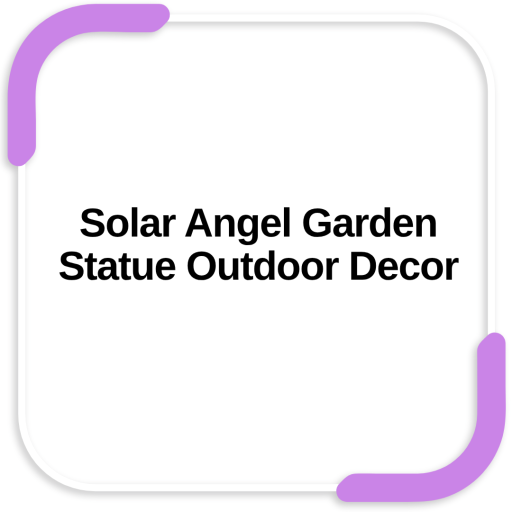 Solar Angel Garden Statue Outdoor Decor
