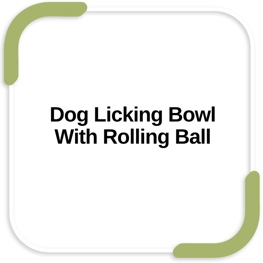 Dog Licking Bowl With Rolling Ball