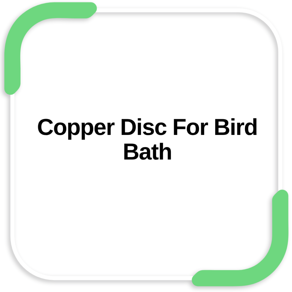 Copper Disc For Bird Bath