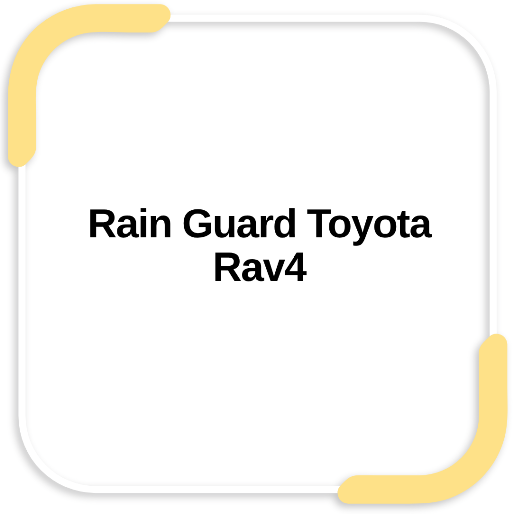 Rain Guard Toyota Rav4