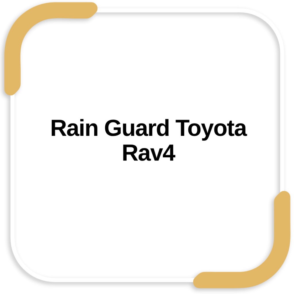 Rain Guard Toyota Rav4
