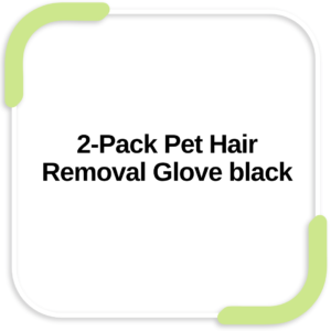 2-Pack Pet Hair Removal Glove black