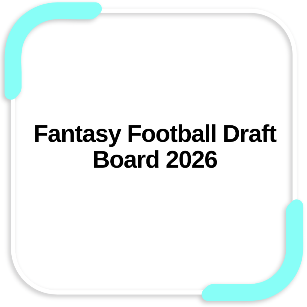 Fantasy Football Draft Board 2026