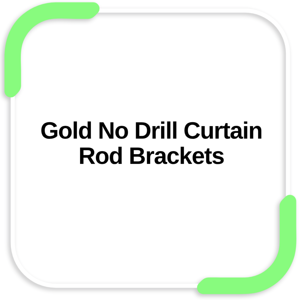 Gold No Drill Curtain Rod Brackets