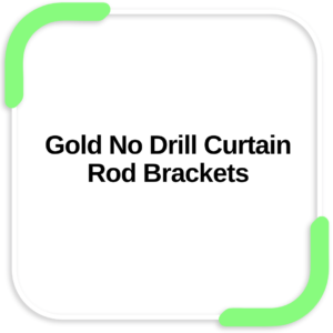 Gold No Drill Curtain Rod Brackets