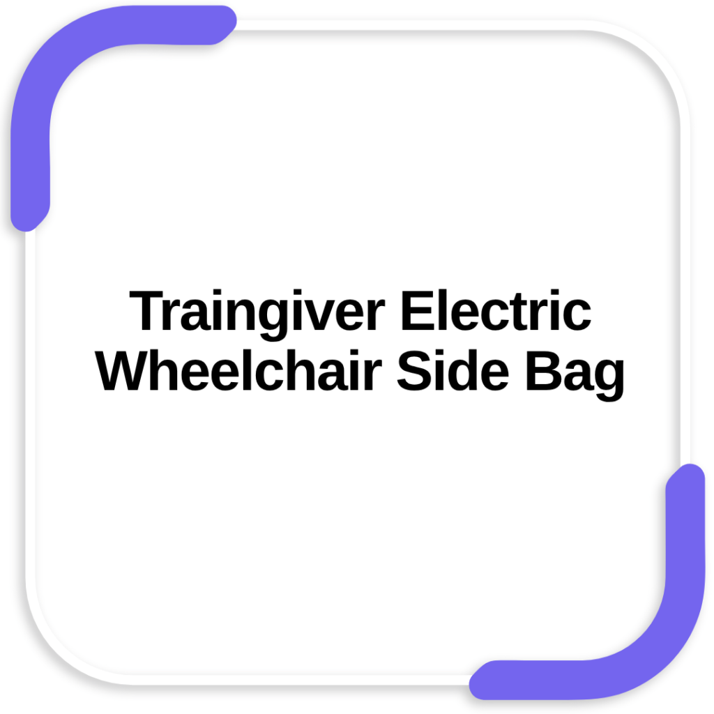 Traingiver Electric Wheelchair Side Bag
