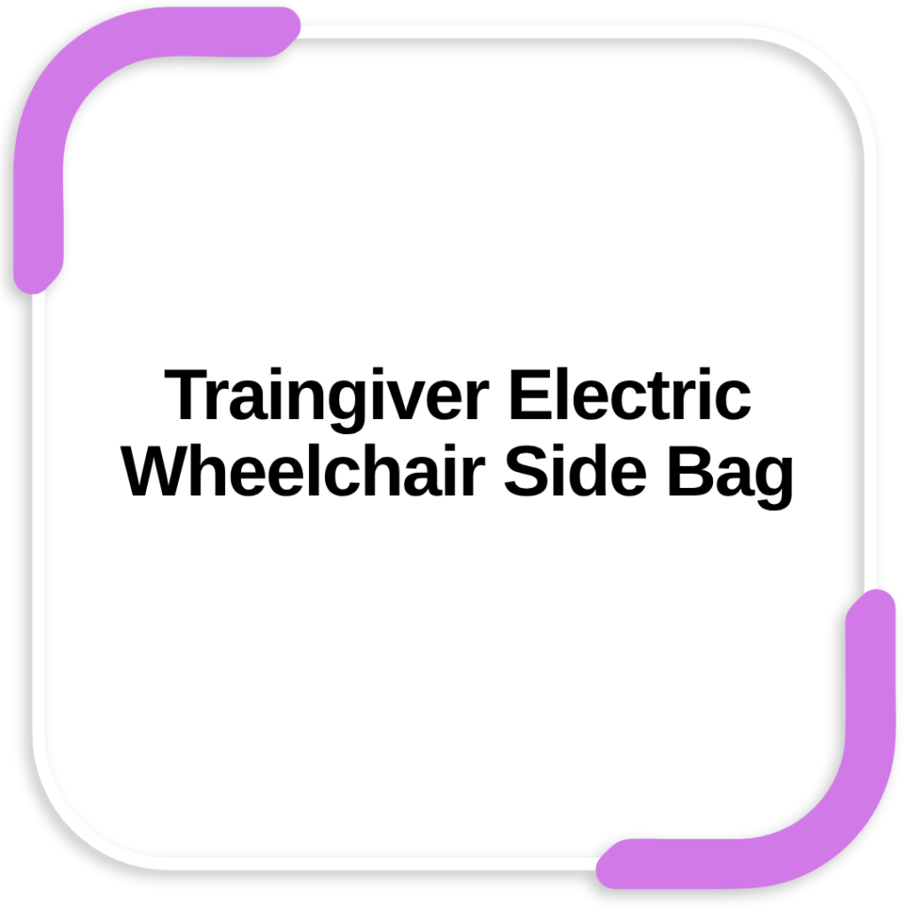 Traingiver Electric Wheelchair Side Bag