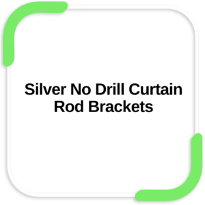 Silver No Drill Curtain Rod Brackets