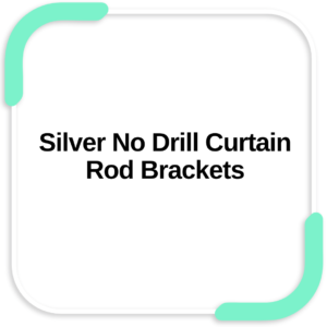 Silver No Drill Curtain Rod Brackets