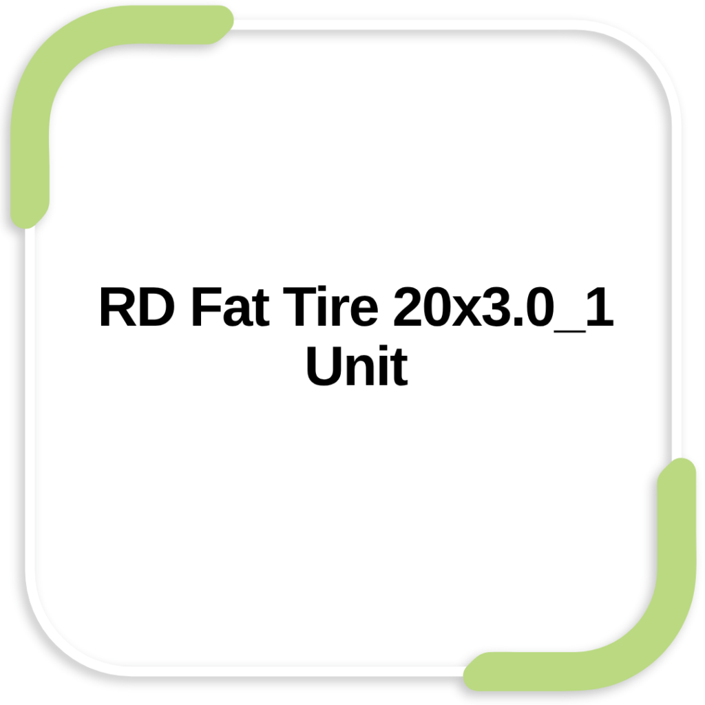 RD Fat Tire 20×3.0_1 Unit