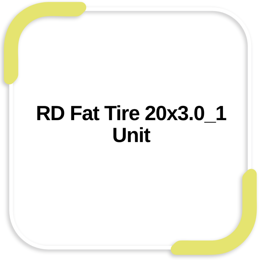 RD Fat Tire 20×3.0_1 Unit