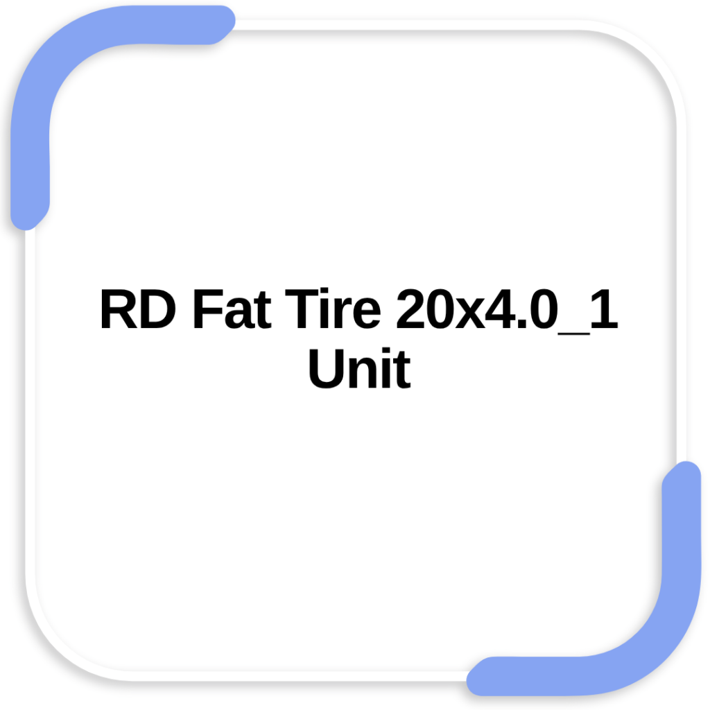 RD Fat Tire 20×4.0_1 Unit