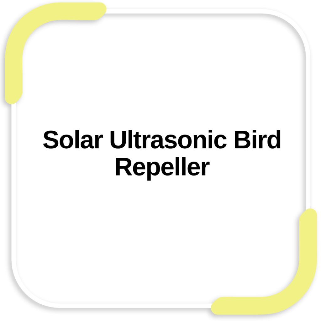Solar Ultrasonic Bird Repeller