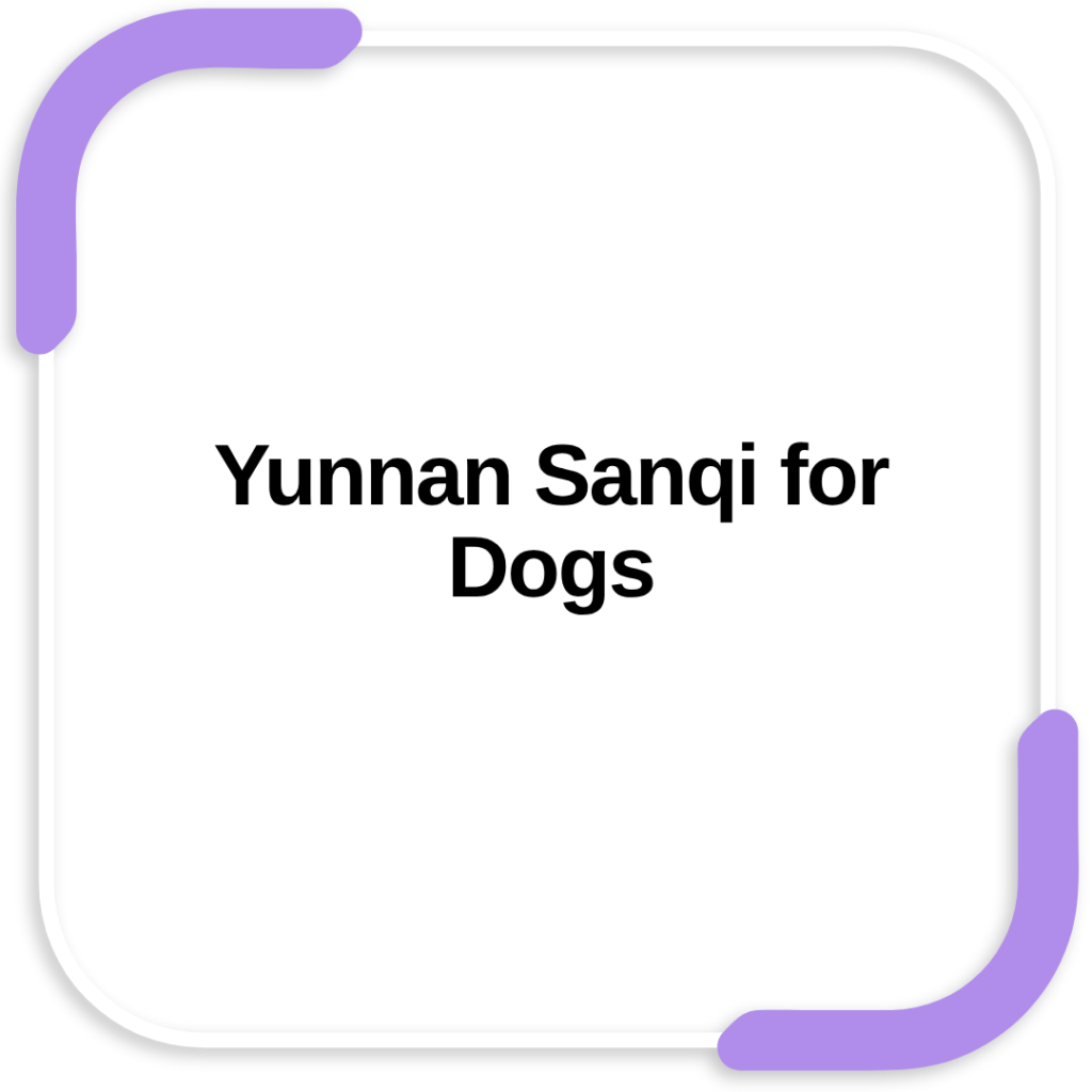Yunnan Sanqi for Dogs