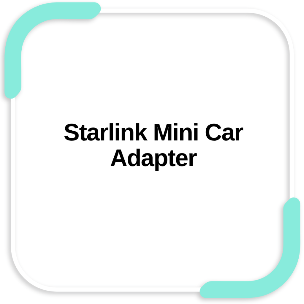 Starlink Mini Car Adapter