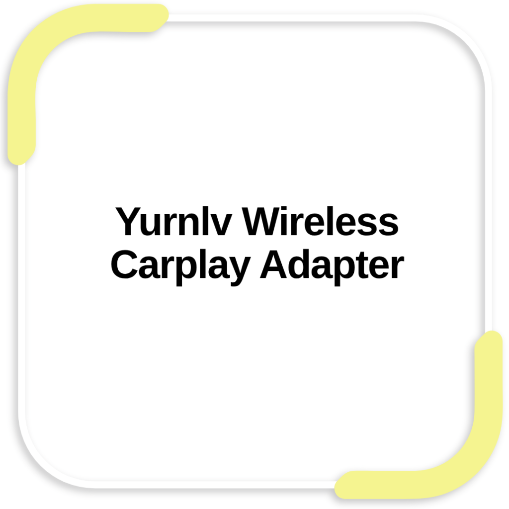 Yurnlv Wireless Carplay Adapter