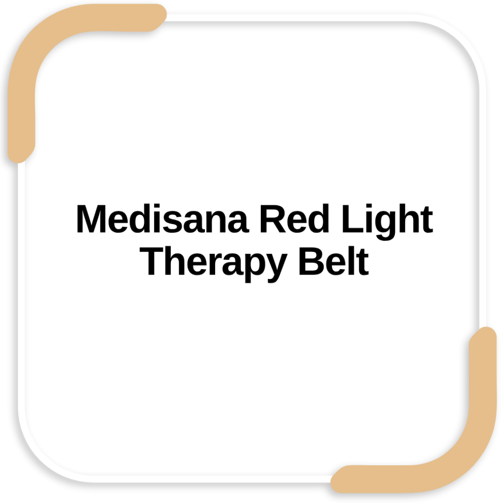 Medisana Red Light Therapy Belt
